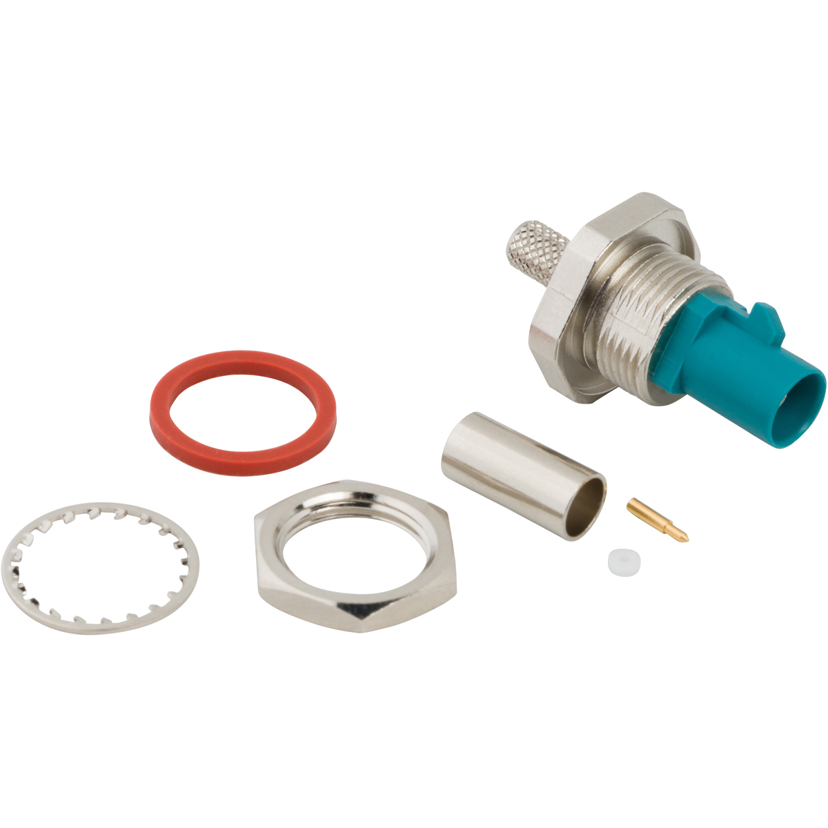 FAKRA Rear Mount Bulkhead Plug for RG-58 and LMR-195