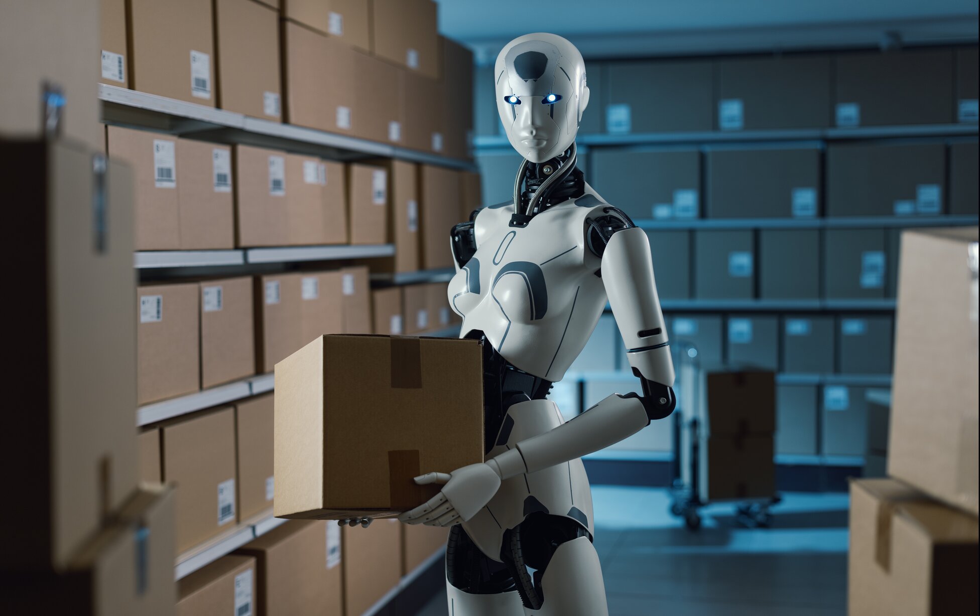 Robots in warehouse