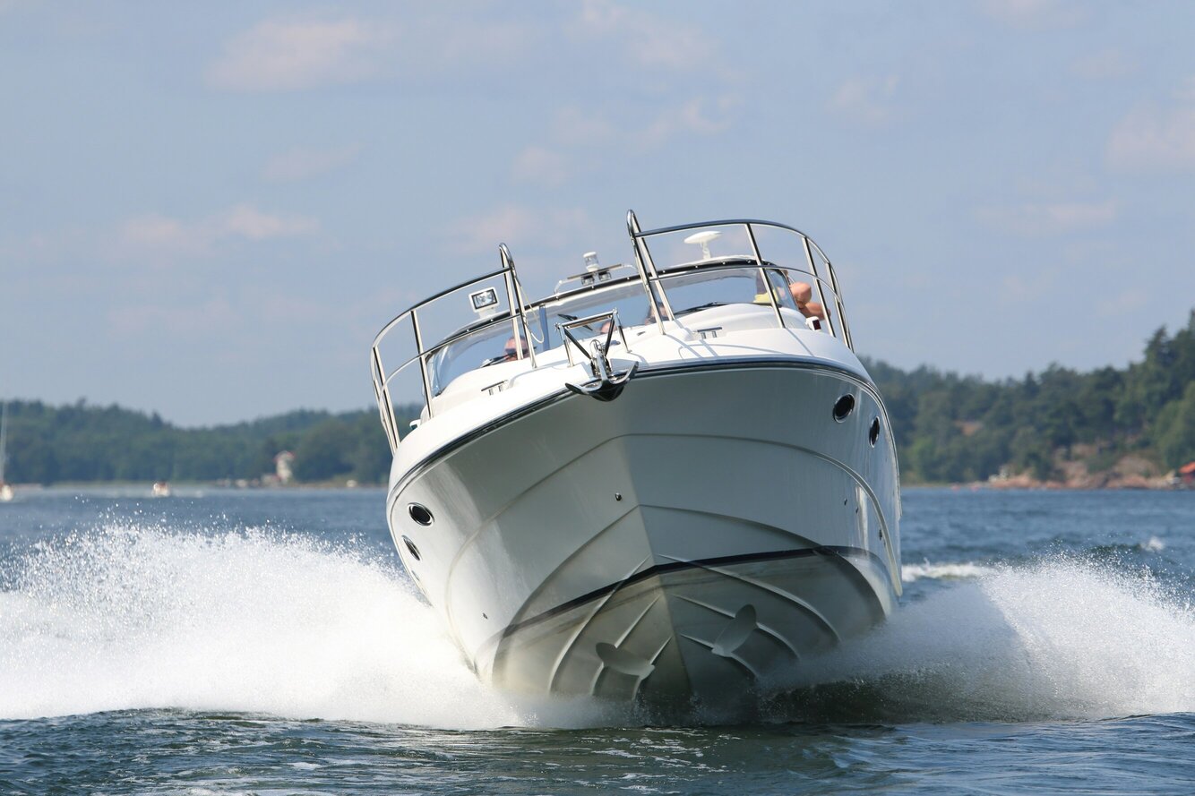 Recreational boat operating on the water