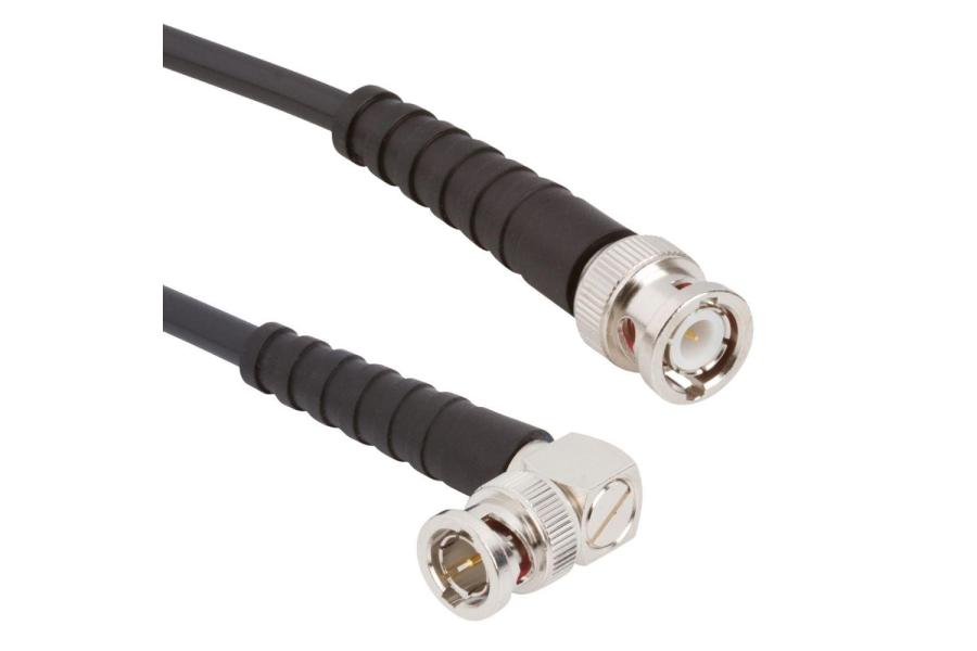Connect in Small Spaces with BNC Right-Angle Plug Cable Assemblies