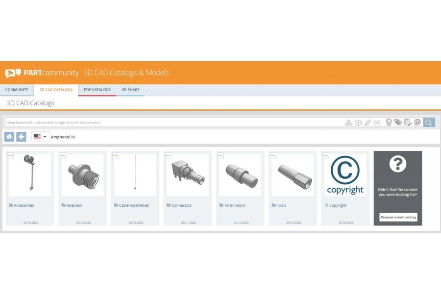 Amphenol RF Offers New On-Demand 3D CAD Model Catalog