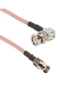 BNC Right Angle Plug to BNC Straight Jack RG-316 50 Ohm 250 Millimeter