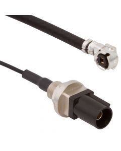 AMC Right Angle Plug to FAKRA Straight Bulkhead Plug IP67 1.37 mm 50 Ohm 250 Millimeter A Key Code