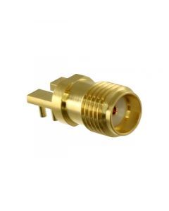 SMA PCB End Launch Jack 50 Ohm  Round Flange with Flats High Frequency 0.010 Pin