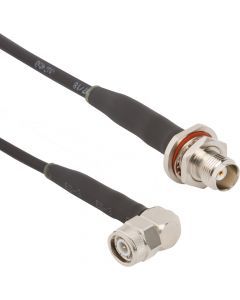 TNC Right Angle Plug IP67 to TNC Straight Bulkhead Jack IP67 LMR-200 50 Ohm 24 inches ARC