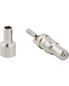 Coaxial Insert Straight Crimp Plug RG-178 RG-196 50 Ohm Non-Magnetic