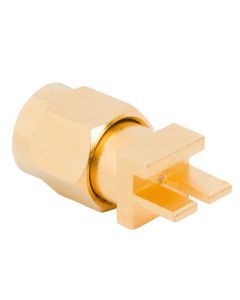 SMA PCB End Launch Plug 50 Ohm Square Flange High Frequency 0.010 Pin