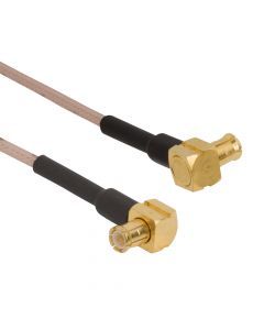 MCX Right Angle Plug to MCX Right Angle Plug RG-178 50 Ohm 250 mm