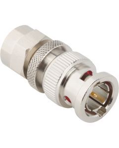 BNC Plug to F-Type Plug Adapter 50 Ohm Straight