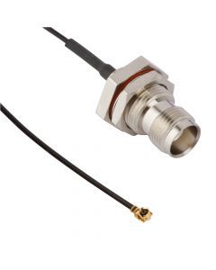 AMC Right Angle Plug to TNC Straight Bulkhead Jack IP67 1.32 mm DS 50 Ohm 250 mm