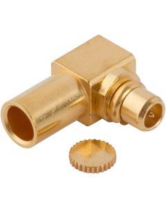 MMCX Right Angle Solder Plug 0.085-inch Conformable 0.086-inch Conformable RG-405 50 Ohm