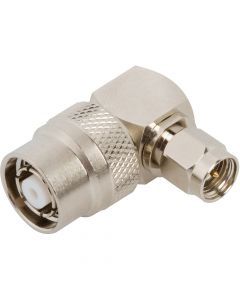 RP-TNC Plug to SMA Plug Adapter 50 Ohm Right Angle