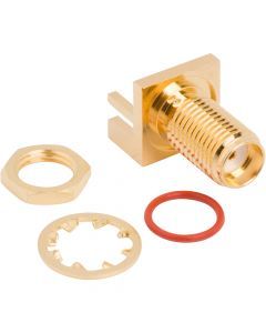 SMA PCB End Launch Straight Jack Bulkhead 50 Ohm O-Ring