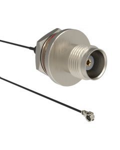 AMC Right Angle Plug to TNC Straight Bulkhead Jack IP67 1.13 mm 50 Ohm 100 mm