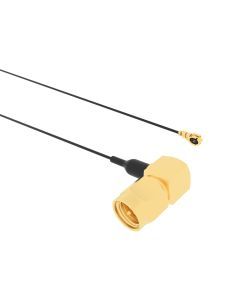 AMC Right Angle Plug to SMA Right Angle Plug 1.13 mm 50 Ohm 150 mm