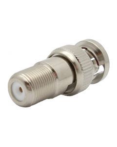 BNC Plug to F-Type Jack Adapter 75 Ohm Straight