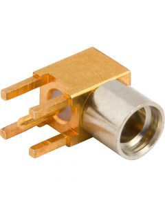 MMCX Right Angle PCB Jack Through Hole 50 Ohm Non-Magnetic