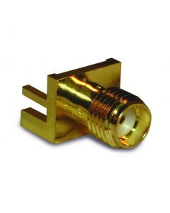 SMA PCB End Launch Straight Jack 50 Ohm Ribbed