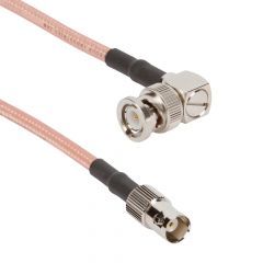 BNC Right Angle Plug to BNC Straight Jack RG-316 50 Ohm 500 Millimeter