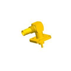1.0-2.3 Right Angle Receptacle Jack Round Post 4-Hole Flange 50 Ohm