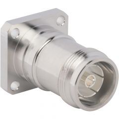 4.3-10 Panel Mount Jack 4-Hole Flange M3 Threaded 50 Ohm IP67