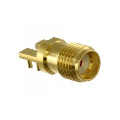 SMA PCB End Launch Jack 50 Ohm  Round Flange with Flats High Frequency 0.010 Pin