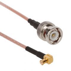 BNC Straight Plug to MCX Right Angle Plug RG-316 50 Ohm 20 inches