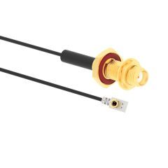 MHF I LK Right Angle Plug to SMA Straight Jack Bulkhead Rear Mount IP67 1.13 mm 50 Ohm 200 mm