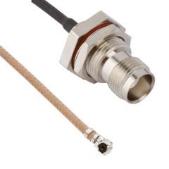 AMC Right Angle Plug to TNC Straight Bulkhead Jack IP67 RG-178 50 Ohm 200 mm