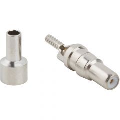 Coaxial Insert Straight Crimp Plug RG-178 RG-196 50 Ohm Non-Magnetic