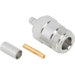 N-Type Straight Crimp Jack RG-58 RG-141 Times LMR-195 50 Ohm