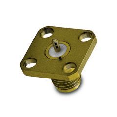 SMA Panel Mount Jack 4-Hole Flange Round Post 50 Ohm