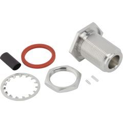 N-Type Straight Solder Jack RG-405 .086-inch Conformable Bulkhead 50 Ohm IP67
