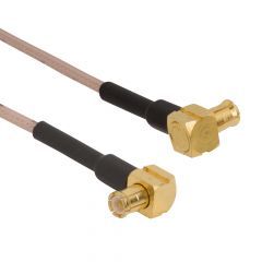 MCX Right Angle Plug to MCX Right Angle Plug RG-178 50 Ohm 24 inches