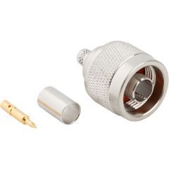 N-Type Panel Mount Plug 4-Hole Flange Solder Cup 50 Ohm | 172118