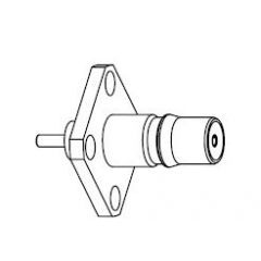 QMA Panel Mount Jack 4-Hole Flange Round Post 50 Ohm