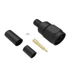 N-Type Straight Crimp Plug Times  LMR-400 50 Ohm Black Plating