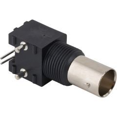 BNC Right Angle PCB Jack Through Hole Bulkhead Rear Mount 75 Ohm Isolated