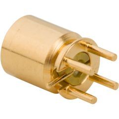 SMP Straight PCB Limited Detent Jack Through Hole 50 Ohm
