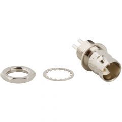BNC Straight Receptacle Jack Solder Cup Bulkhead Front Mount 50 Ohm