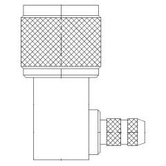 Mini-UHF Right Angle Crimp Plug RG-174 RG-188 RG-316 Times LMR-100A 50 Ohm