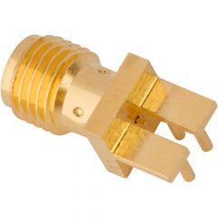 SMA PCB End Launch Jack 50 Ohm Square Flange High Frequency 0.010 Pin