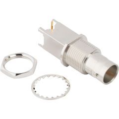 BNC Straight PCB Jack Through Hole Bulkhead Rear Mount 75 Ohm Surface Mount Contact