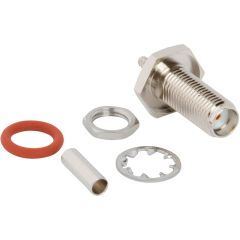 SMA Straight Crimp Jack RG-178 RG-196 Bulkhead 50 Ohm IP67
