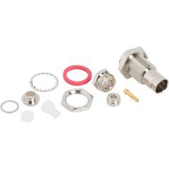 BNC Straight Clamp Jack RG-58 RG-141 Times LMR-195 Bulkhead Rear Mount 50 Ohm