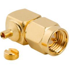 SMA Right Angle Solder Plug 0.047-inch Conformable 50 Ohm