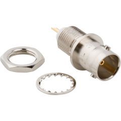 BNC Straight Receptacle Jack Solder Cup Bulkhead Front Mount 75 Ohm