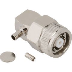RP-TNC Right Angle Plug 1.37 mm Micro-cable 50 Ohm