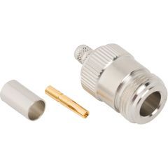 N-Type Straight Crimp Jack RG-59 RG-62 50 Ohm