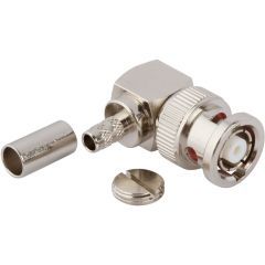 RP-BNC Right Angle Crimp Plug RG-58 RG-141 Times LMR-195 50 Ohm